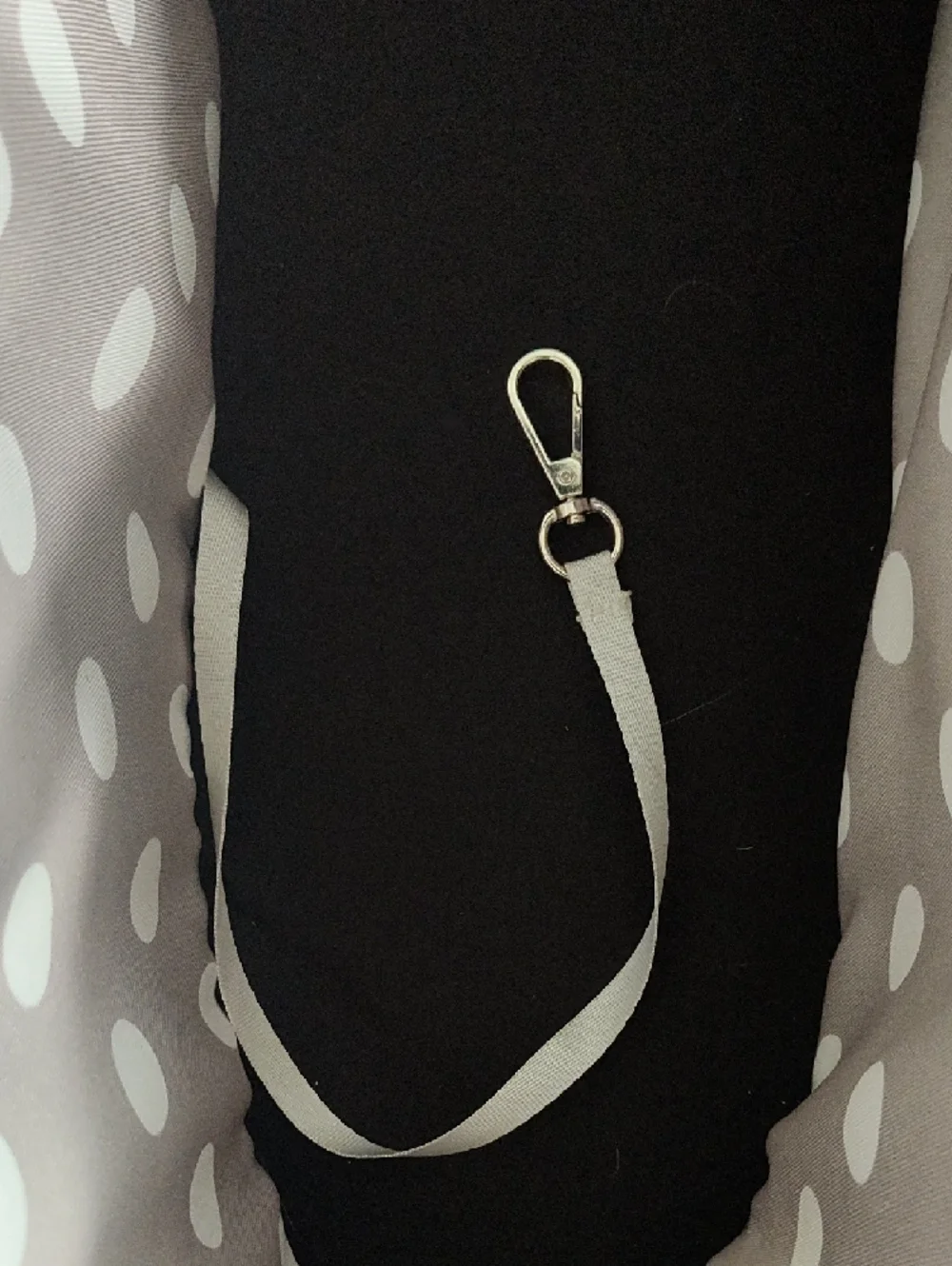 Polka Dot Gray Bicycle Pet Carrier With Insert And Collar Connector